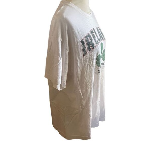 St. Paddy’s Lucky T-Shirts White with Clover Leaf “Ireland, Erie” 100% Cotton Me - Picture 3 of 5